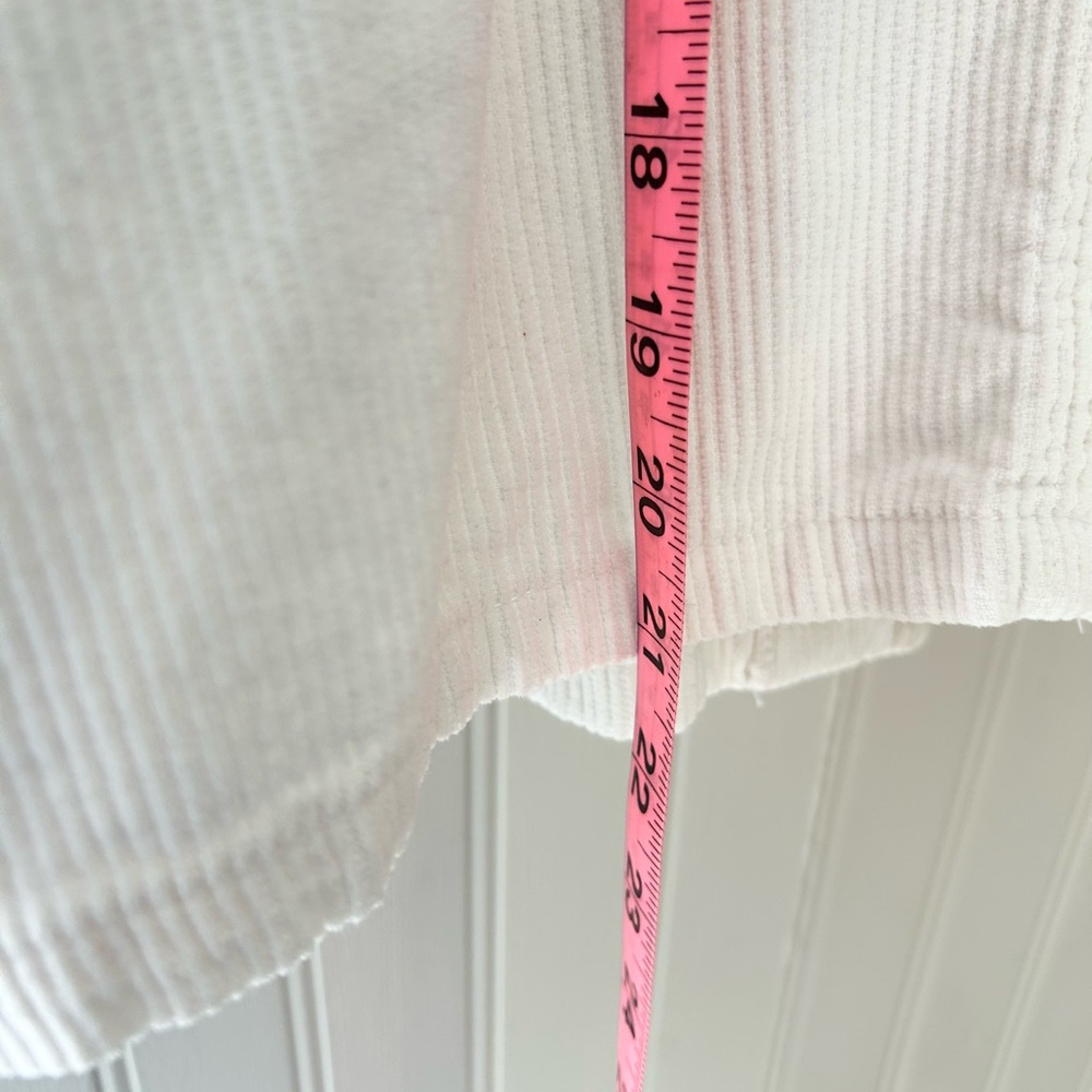 Zara Ivory Corduroy Cotton Jacket Button Up Size Medium Utility Pocket - Picture 5 of 6